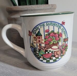 International Tableworks Heartland Stoneware Vintage Garden Mug